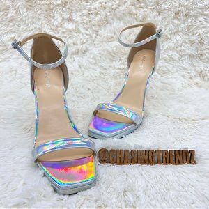 Nine West Women’s Silver Iridescent heels